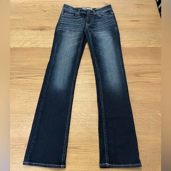 BKE Men’s Aiden Bootleg Dark Blue Jeans Stretch Size 27L - Picture 4 of 12